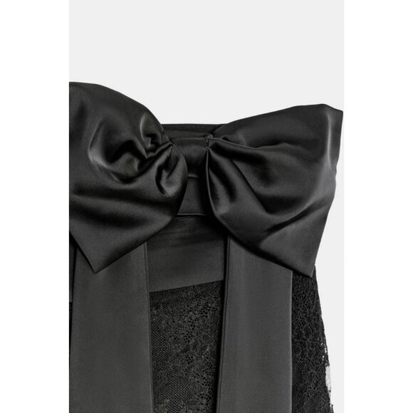 ZARA MINI SKIRT WITH CONTRAST LACE AND BOW DETAIL - Picture 7 of 7